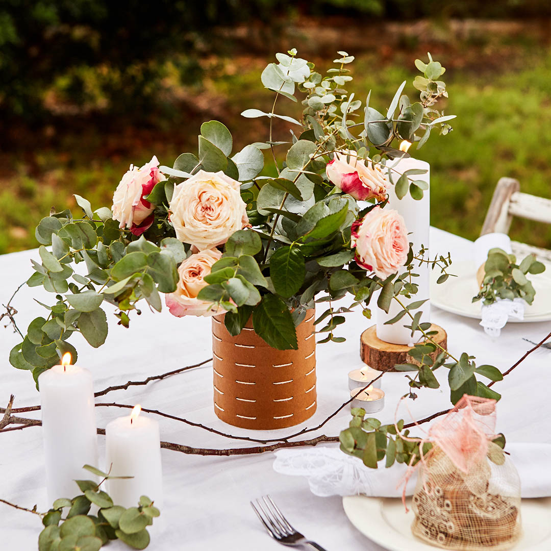 Caloola White Stitched Tall Pot Set