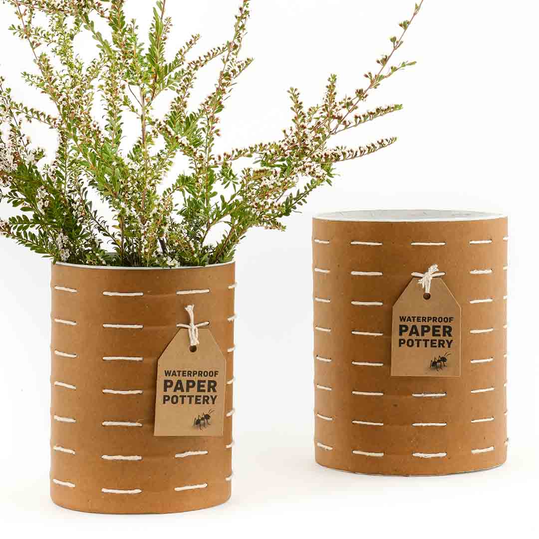 Caloola White Stitched Tall Pot Set