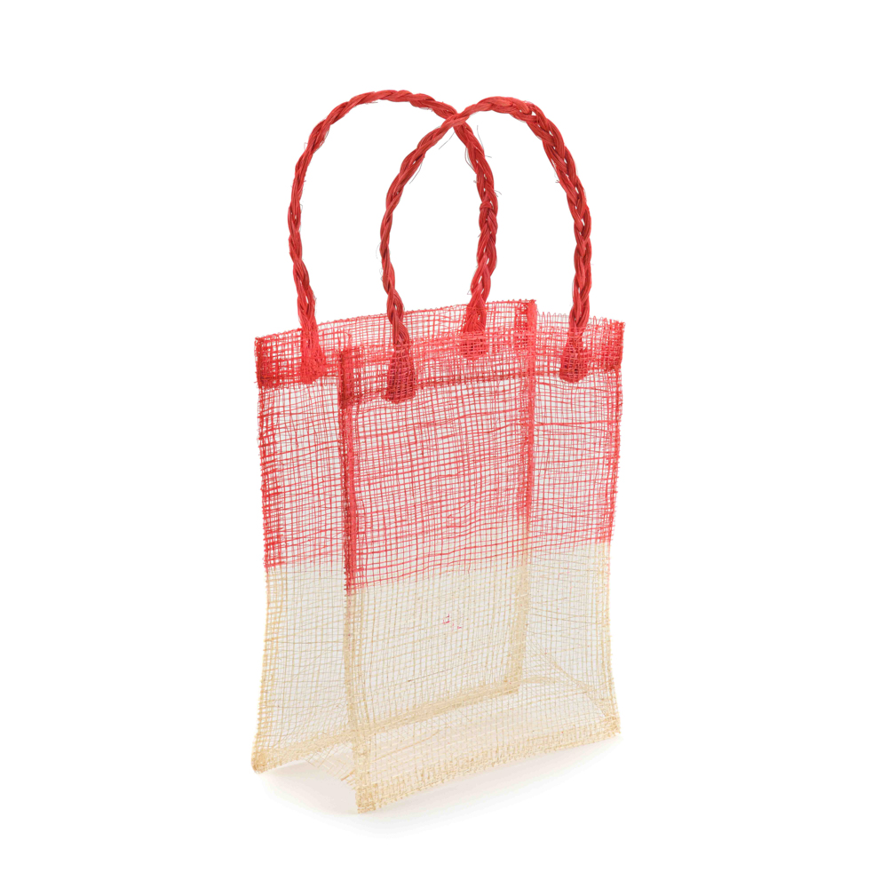 Sinamay Bag w/Handle Red