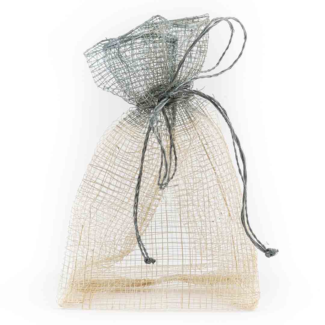 Sinamay Bag Grey Rectangular